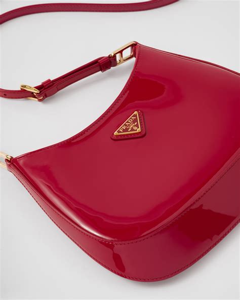 Cherry Red Prada Cleo Patent Leather Bag 